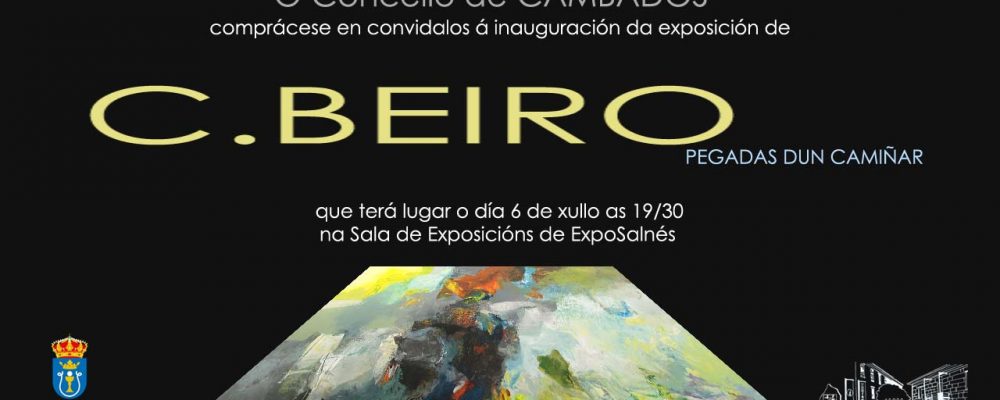 Inauguración de la exposición de C. Beiro:  “pegadas dun camiñar”